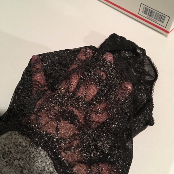 Shiny Black Lace Lingerie Body Suit - Picture 7 of 8